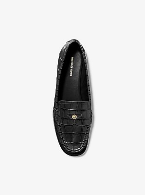 Jennings Crocodile Embossed Leather Loafer
