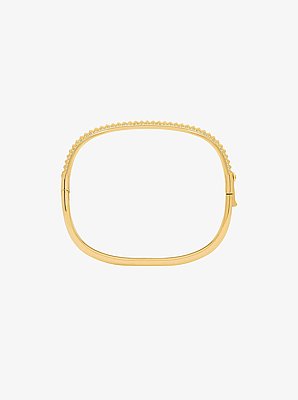 Pav&eacute; Gold-Tone Brass Bracelet