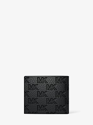 Hudson Logo Embossed Leather Billfold Wallet and Passcase
