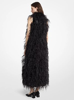 Embroidered Crepe Jersey Gown