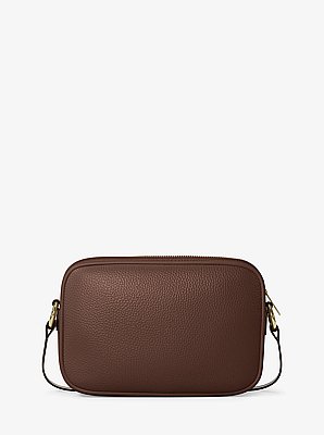 Jet Set Large Pebbled Leather Camera Crossbody Bag