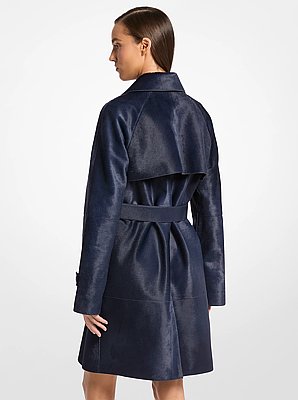 Calf Hair Trench Coat