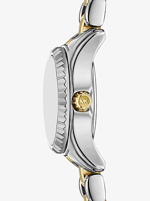 Microreloj Lexington en dos tonos con incrustaciones