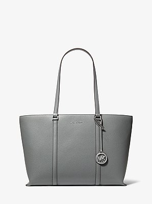 Temple Large Pebbled Leather Tote Bag