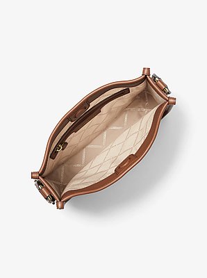 Luisa Large Signature Logo Messenger Bag