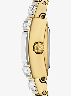 Limited-Edition Mini Darrington Pav&eacute; Bezel Gold-Tone Watch