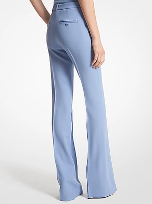 Haylee Double Crepe Sabl&eacute; Flared Trousers