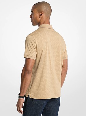 Signature Logo Cotton Jersey Polo Shirt