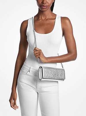 Jet Set Medium Embellished Leather Clutch