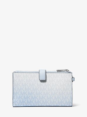 Jet Set Large Ombr&eacute; Signature Logo Wristlet