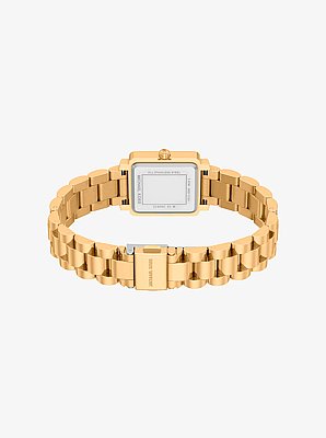 Petite montre Gwynn de ton or &agrave; pav&eacute;