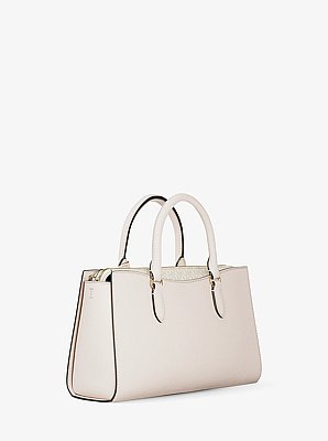 Arden Medium Leather Top-Zip Satchel