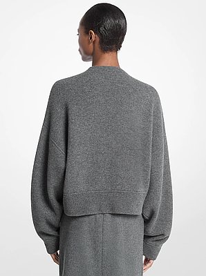 Drop Shoulder Cashmere Blend Sweater