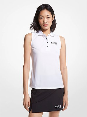 Golf Logo Piqu&eacute; Sleeveless Polo Shirt