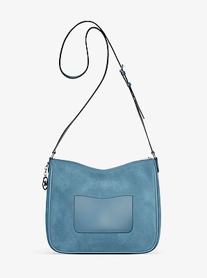 Sac messager Nayla de taille moyenne en su&egrave;de
