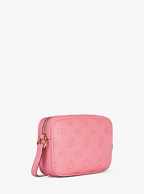 Jet Set Travel Large Logo Debossed Camera Crossbody Bag