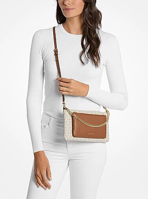 Jet Set Medium Signature Logo Convertible Crossbody Bag