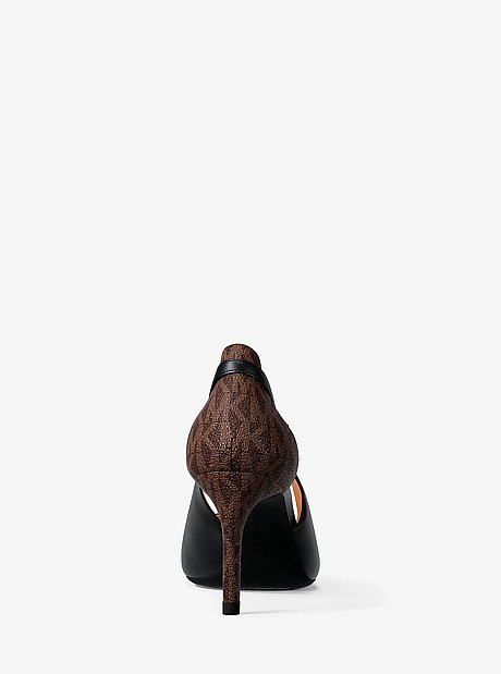 Rachel Leather and Signature Logo Flex Pump