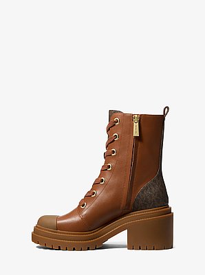 Hanley Leather and Signature Logo Trim Boot