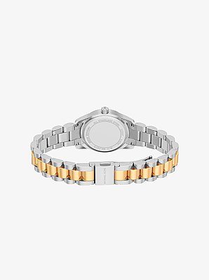 Kleine, zweifarbige Armbanduhr Lexington mit Pav&eacute;