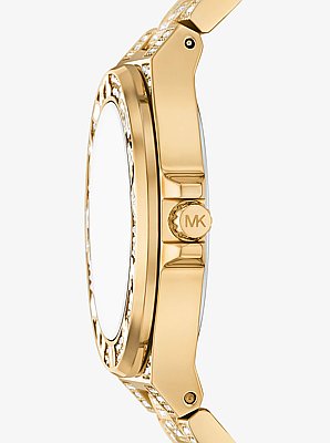 Limited-Edition Mini Lennox Pav&eacute; Gold-Tone Watch