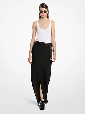 Falda pantal&oacute;n de pa&ntilde;o de lana