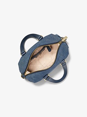 Bandolera Teddi extrapeque&ntilde;a holgada de denim lavado