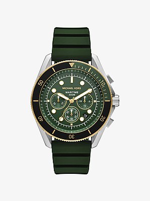 Oversized Maritime Two-Tone and Silicone Watch