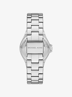 Mini Lennox Pav&eacute; Silver-Tone Watch