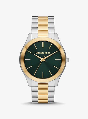 Oversized Slim Runway Two-Tone Watch