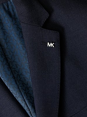 Slim-Fit Wool Blend Flannel Blazer