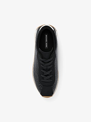 Rhodes Quilted Logo Leather Trainer