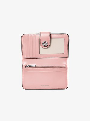 MK Pop Charm Medium Pebbled Leather Wallet