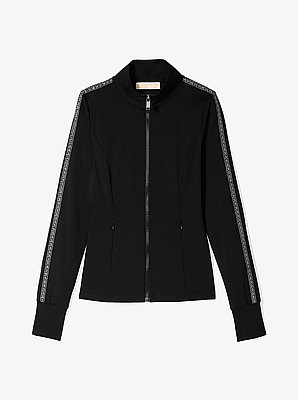 Logo Tape Stretch Nylon Jacket