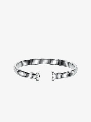 Brazalete flexible de cinta con incrustaciones de pav&eacute;