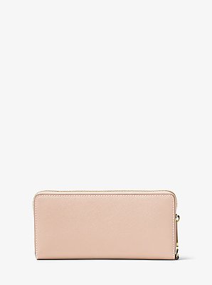 Pochette-bracelet continentale en cuir