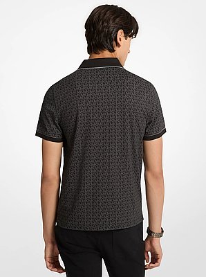 Signature Logo Cotton Jersey Polo Shirt