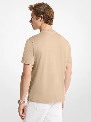 Logo Trim Cotton Jersey T-Shirt