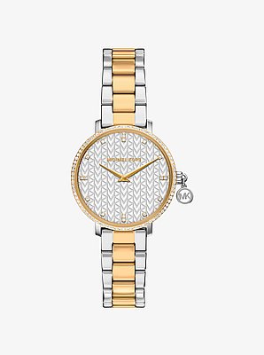 Mini Pyper Pav&eacute; Two-Tone Watch