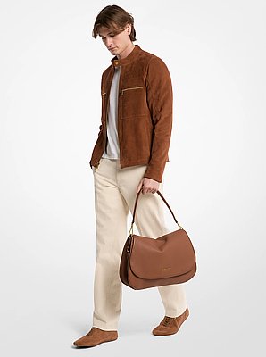 Holmes Extra-Large Pebbled Leather Convertible Messenger Bag
