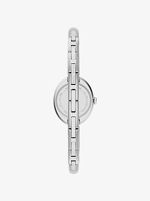 Petite Maude Rose Silver-Tone Bangle Watch