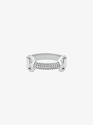 Pav&eacute; Horsebit Ring