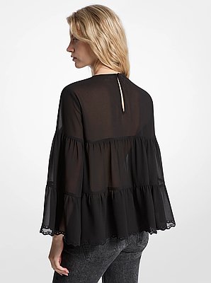 Tiered Georgette Blouse