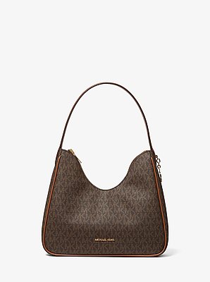 Nayla Small Signature Logo Hobo Shoulder Bag