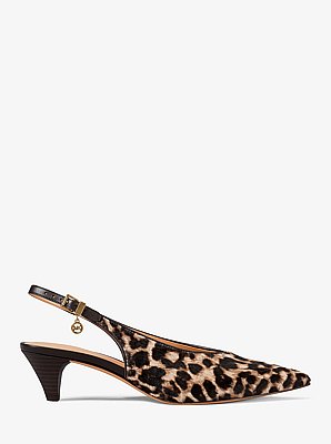 Tonya Leopard Print Calf Hair Slingback Pump