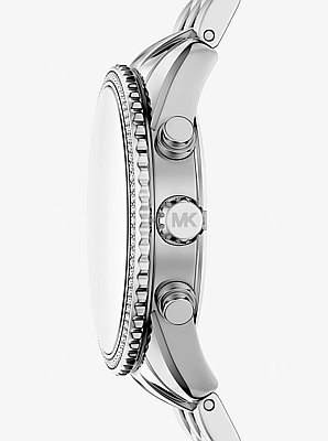 Bryant Pav&eacute; Silver-Tone Watch