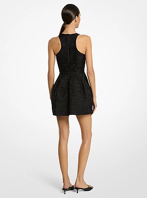 Floral Matelass&eacute; Racerback Bubble Dress