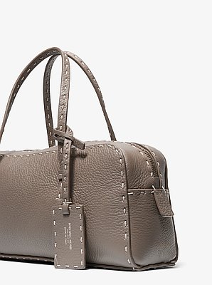 Roberta Hand-Stitched Pebbled Leather Satchel