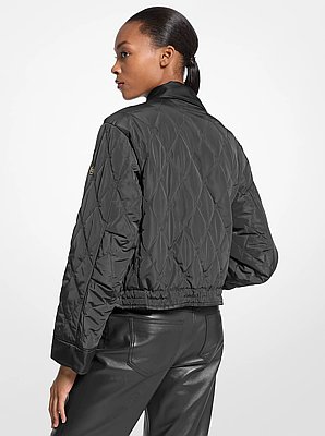 Kurze Nylon-Bomberjacke zum Wenden