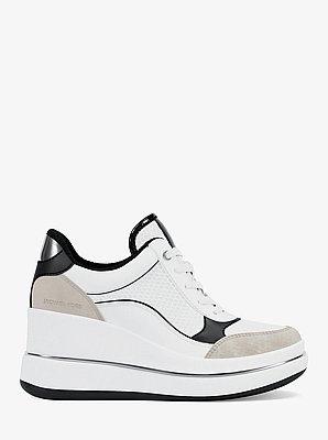 Emmy Mixed-Media Wedge Trainer